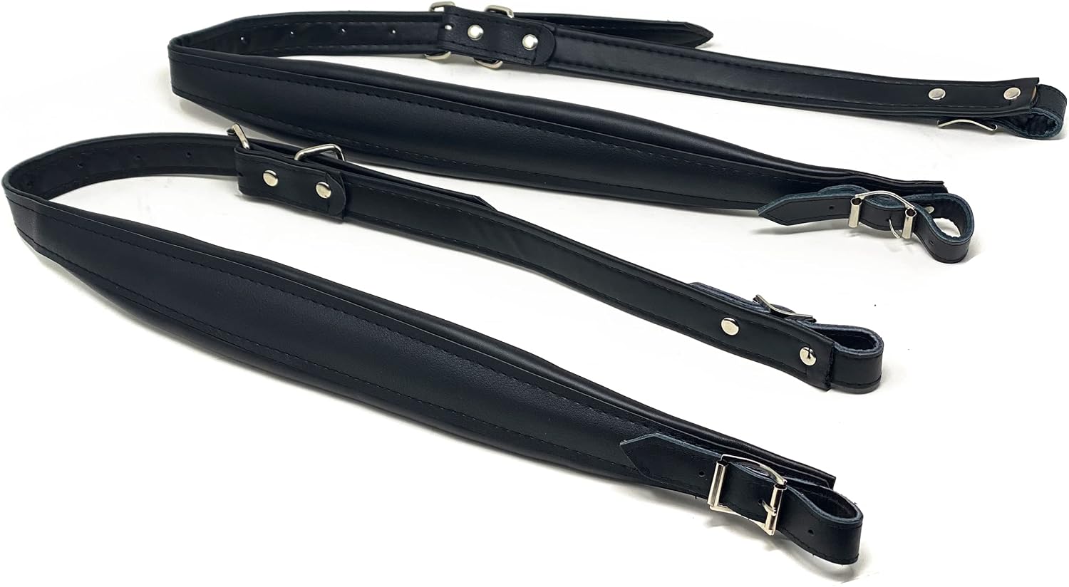 D'Luca Adjustable Accordion Shoulder Straps Set Black