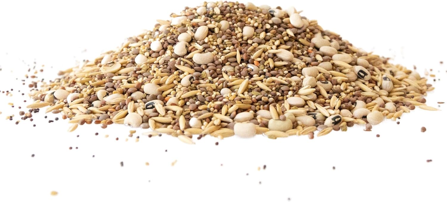 Cover Crop Seed Mix - Pollinator & Bee Friendly Cover Crop Mix - 5 lb Bulk ~34,000 Seeds - Clover Cover Crop Blend - Includes Hairy Vetch Cover Crop Seeds, Crimson Clover, Peas, & Oats