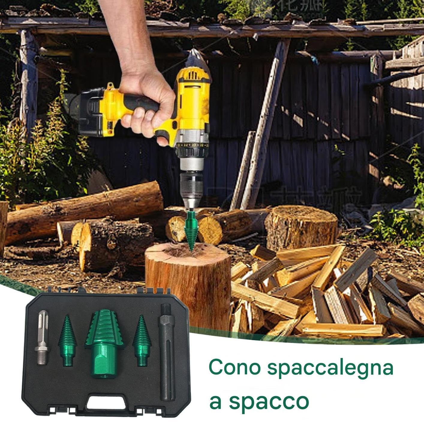 Broca para cortar troncos | Broca para cortar leña – Herramientas con conector atornillable para jardín DIY y casa