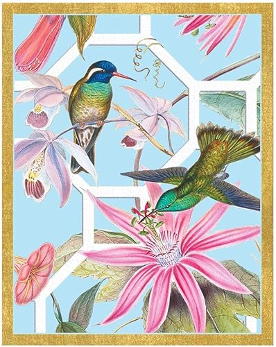 Caspari Hummingbird Trellis Bridge Tally Sheets - 12 hojas