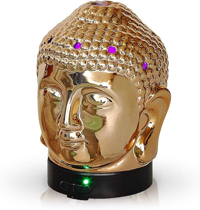Difusor de Aromas Eléctrico Buda Cerámico Aromar 200ml LED miniatura 5