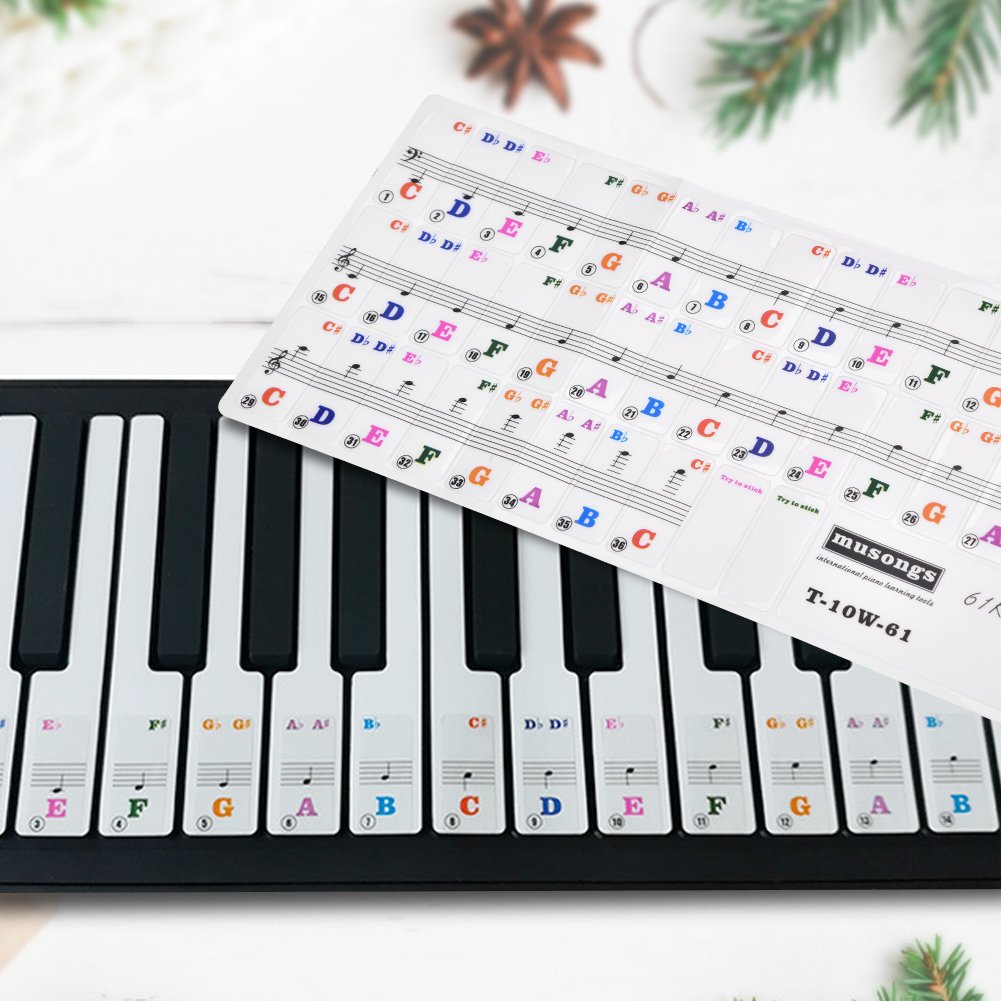 Piano Stickers For Beginners Silicone Piano Keyboard Stickers ...