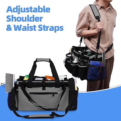 Miniatura 5 de Bolsas grandes de suministros de limpieza para amas de casa, organizador profesional de suministros de limpieza para limpieza de casa, organizador