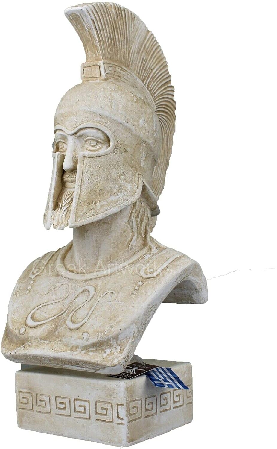 Leonidas Bust Head Spartan King Warrior Greek Statue Sculpture Cast Stone