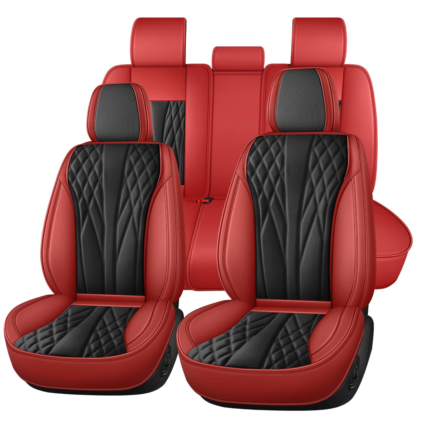 Coprisedile Universale GT Con Supporto Lombare Per Mitsubishi Eclipse Cross - Ecopelle E Poliestere, Adatto A Sedili Riscaldati