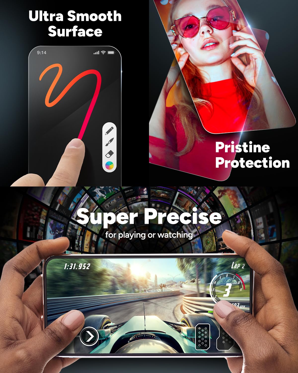 ZAGG Fusion Curve - Protector de pantalla para Motorola Razr Ultra 2025 (solo pantalla frontal), material flexible, ajuste de borde curvado, protección contra impactos y arañazos, fácil instalación