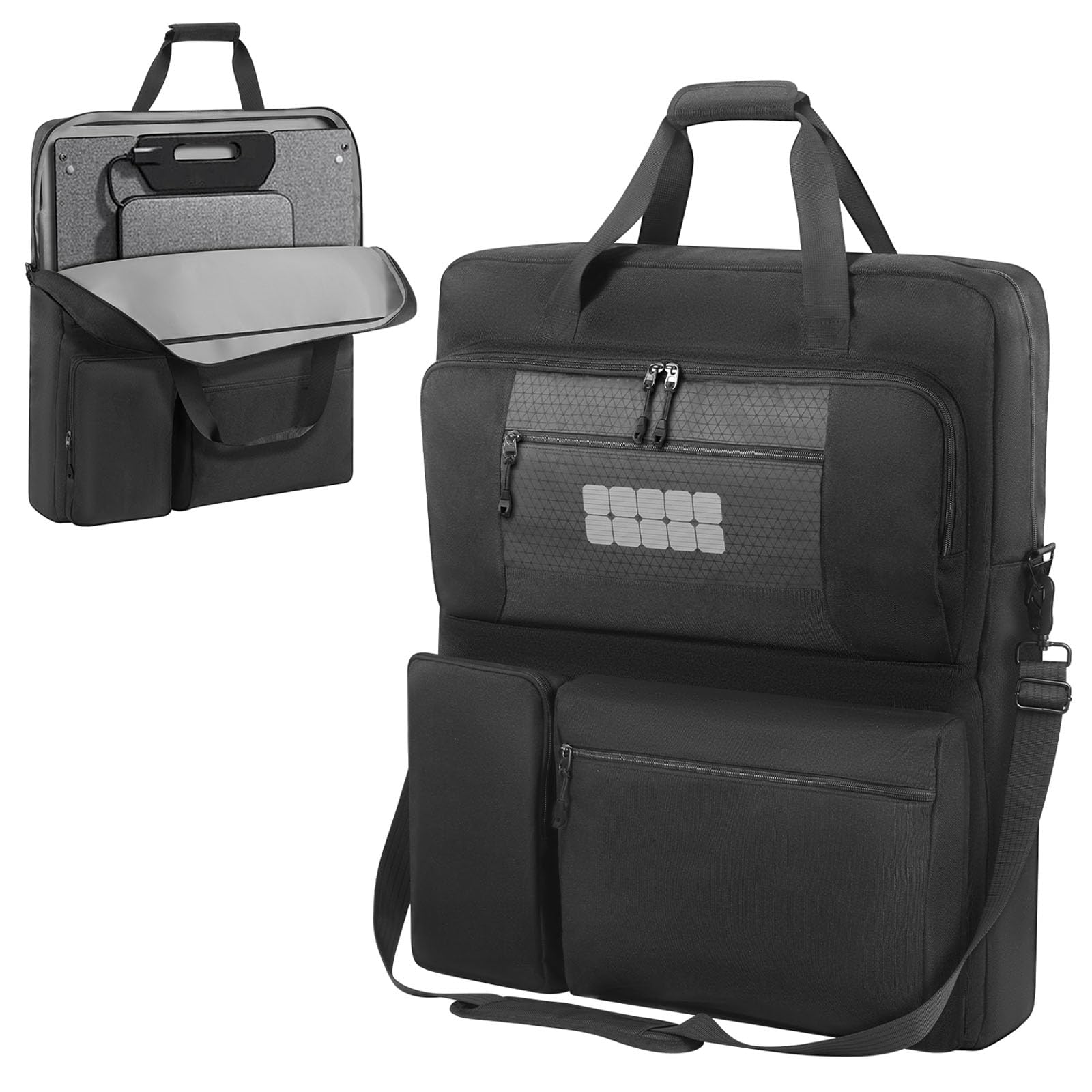 Borsa portatile per pannelli solari ECOFLOW BLUETTI Anker con tasche e tracolla, compatibile Anker Solix PS100 100W PS200 200W