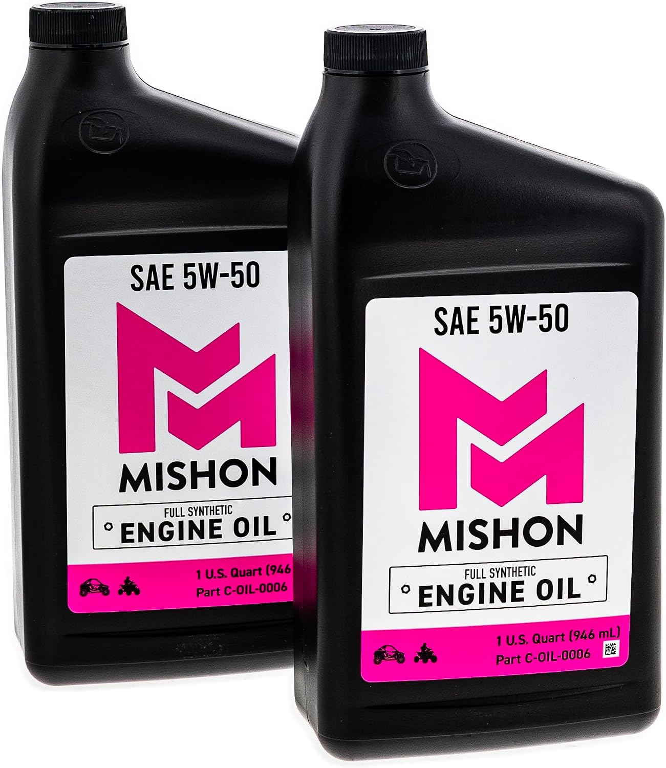 MISHON Engine Oil 5W-50 for Polaris ATV UTV Full-Synthetic (2 Quarts)