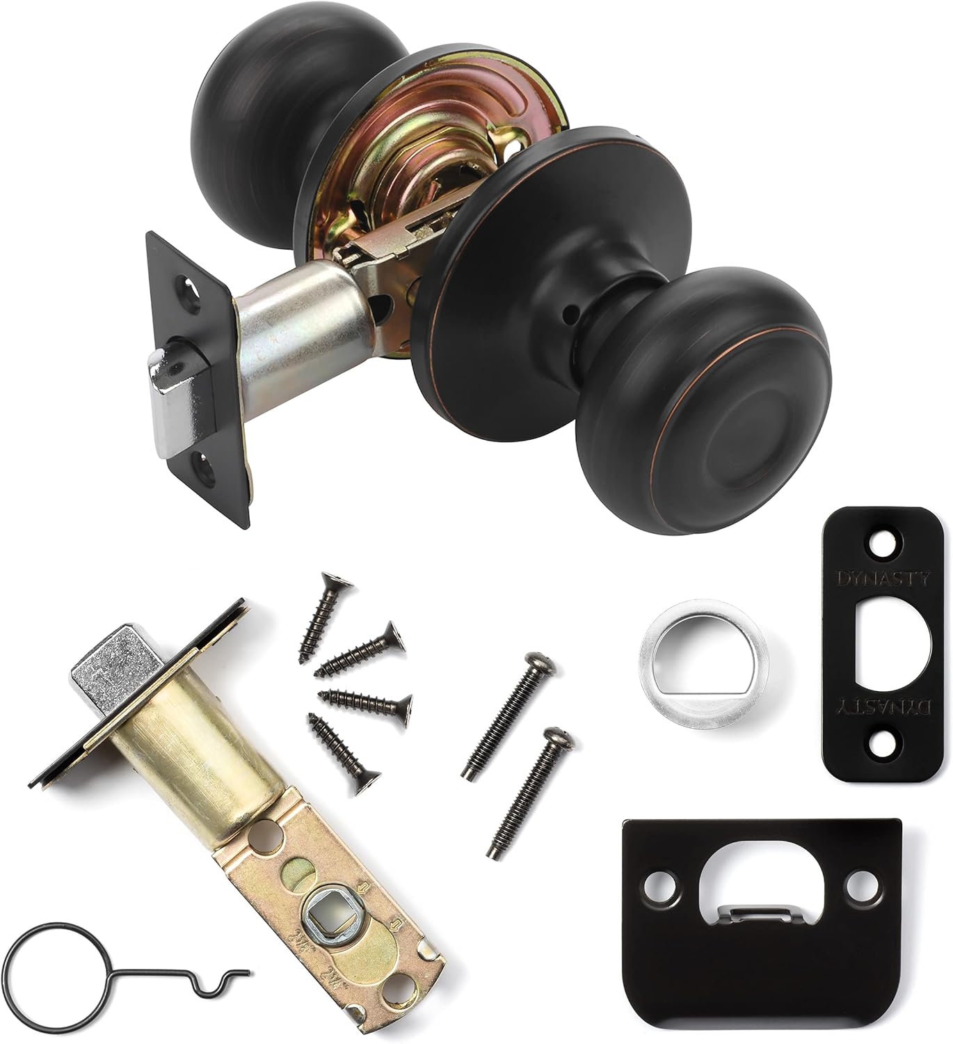 Onе-Dау Sаlе: Uр tо 50% оƒƒ Dynasty Sierra Passage Door Knob Aged Oil Rubbed Bronze Hall / Closet Door Handles Contractor Pack (5 Pack)