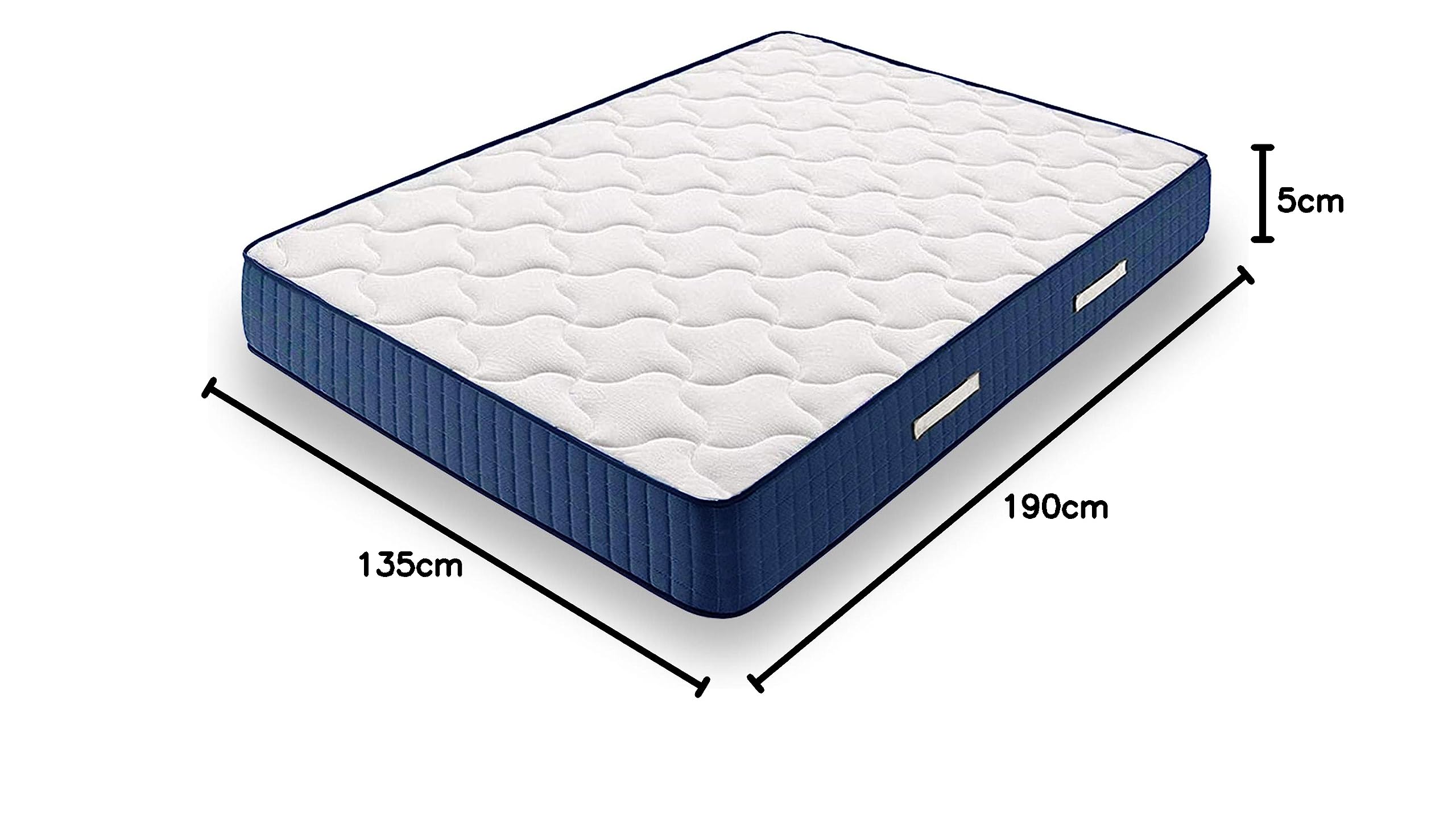 Hogar24 Es Cama Completa-Colchón Viscoelástico Viscorelax + Canape Abatible de Madera Color Roble Cambrian + Almohada de Fibra, 135x190 cm, 135x190