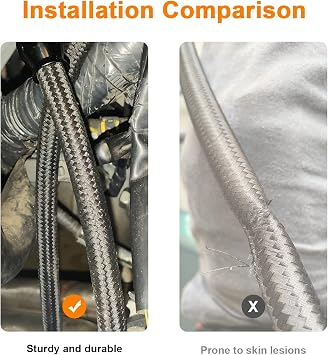 12AN 10FT 3/4 Fuel Line Hose CPE Braided Nylon Oil Cooler Line