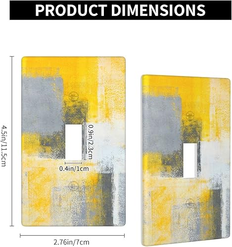 Miniatura 8 de Cubierta de placa de interruptor de luz de palanca simple azul gris arte abstracto decoración de pared cubiertas de salida para habitaciones tienda