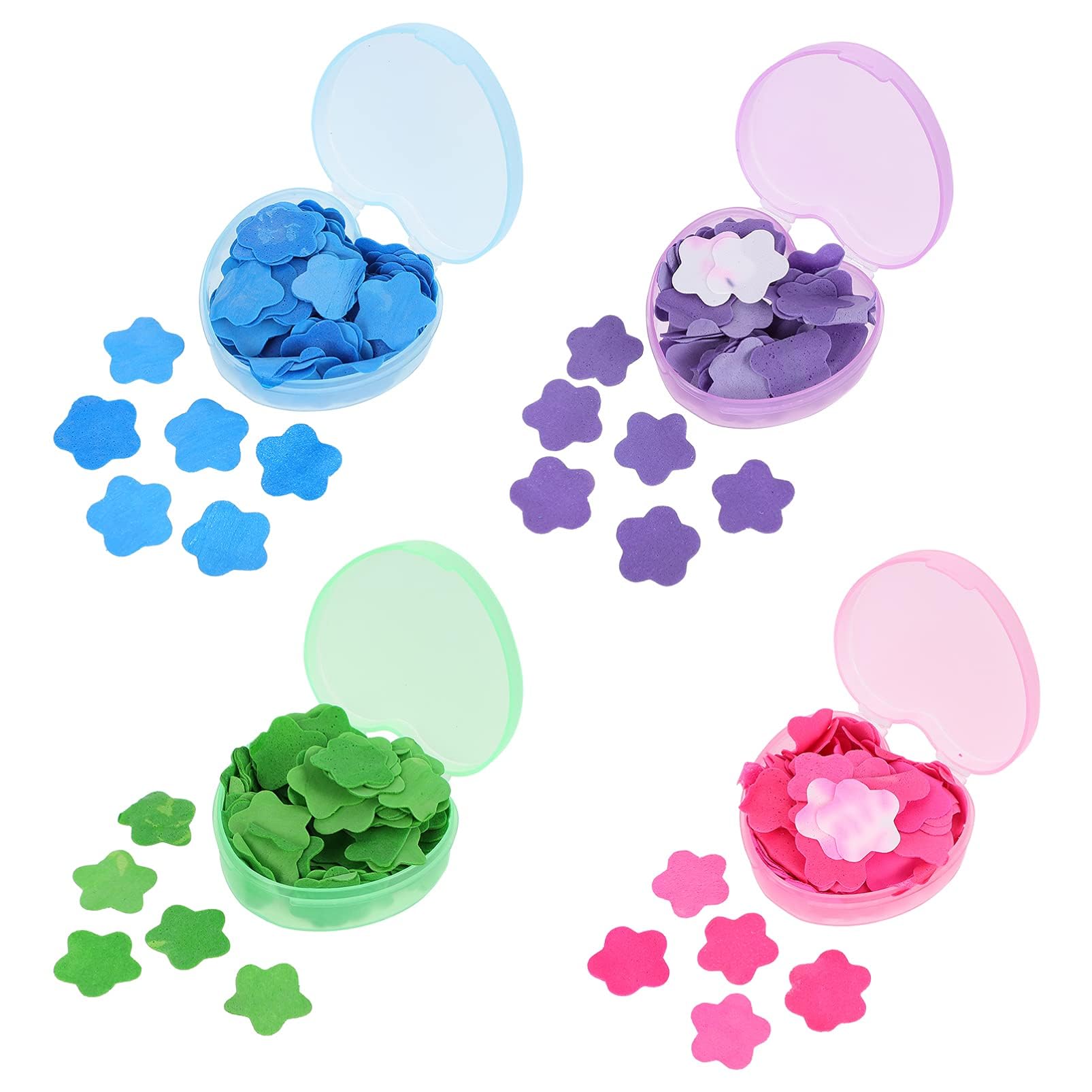 achard Travel Soap Paper Sheets, 10 Boxes Mini Portable Disposable Hand Washing Soap Sheets Soap Flakes Hand Bath Toiletry Paper Soap Sheets Hand Soap Tablet for Travel Outdoor Random Color