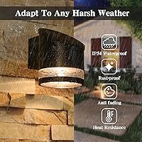 Vista 6 de HFVLITE Luz de Pared Solar Al Aire Libre del Atardecer al Amanecer, Aplique de Pared de Aluminio IP54 Impermeable, Luz Decorativa LED Sin Cable