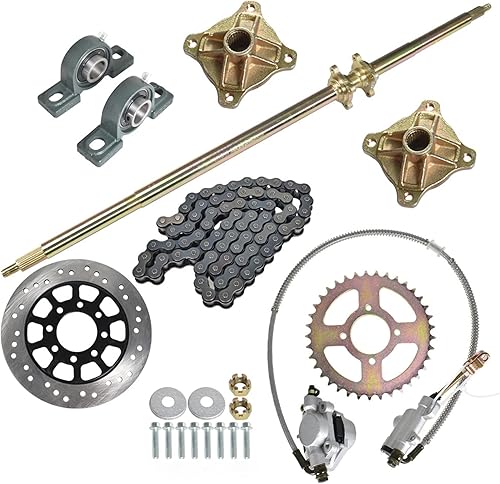 Miniatura 2 de munirater Kit de cubo de freno de piñón trasero de 44 pulgadas para kart