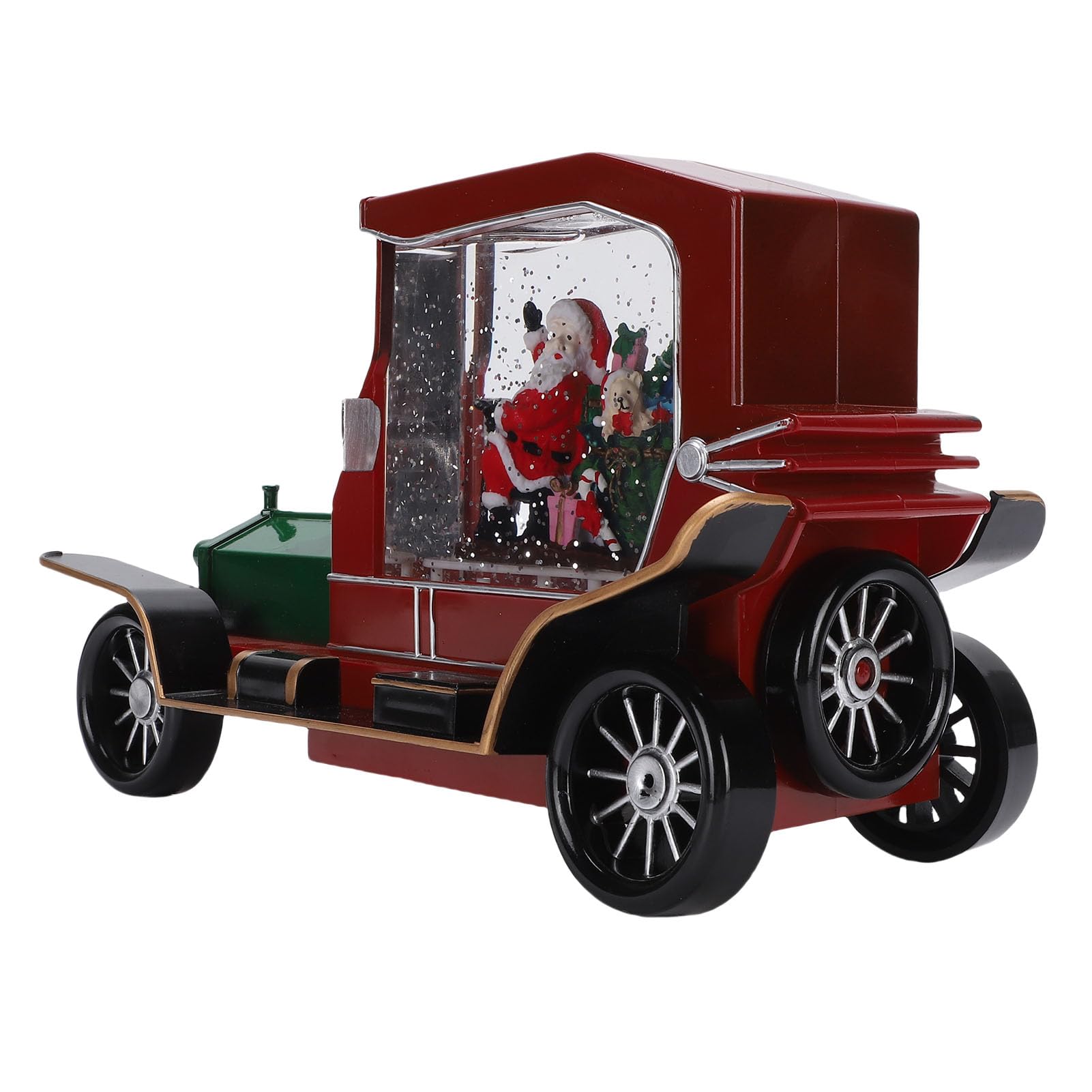 Generic Samochód Snow Globe Latarnia Oświetlona Muzyczna Dekoracja świąteczna do Domu Wakacyjnego i Biura Materiał PVC 26x13x16,5 Cm