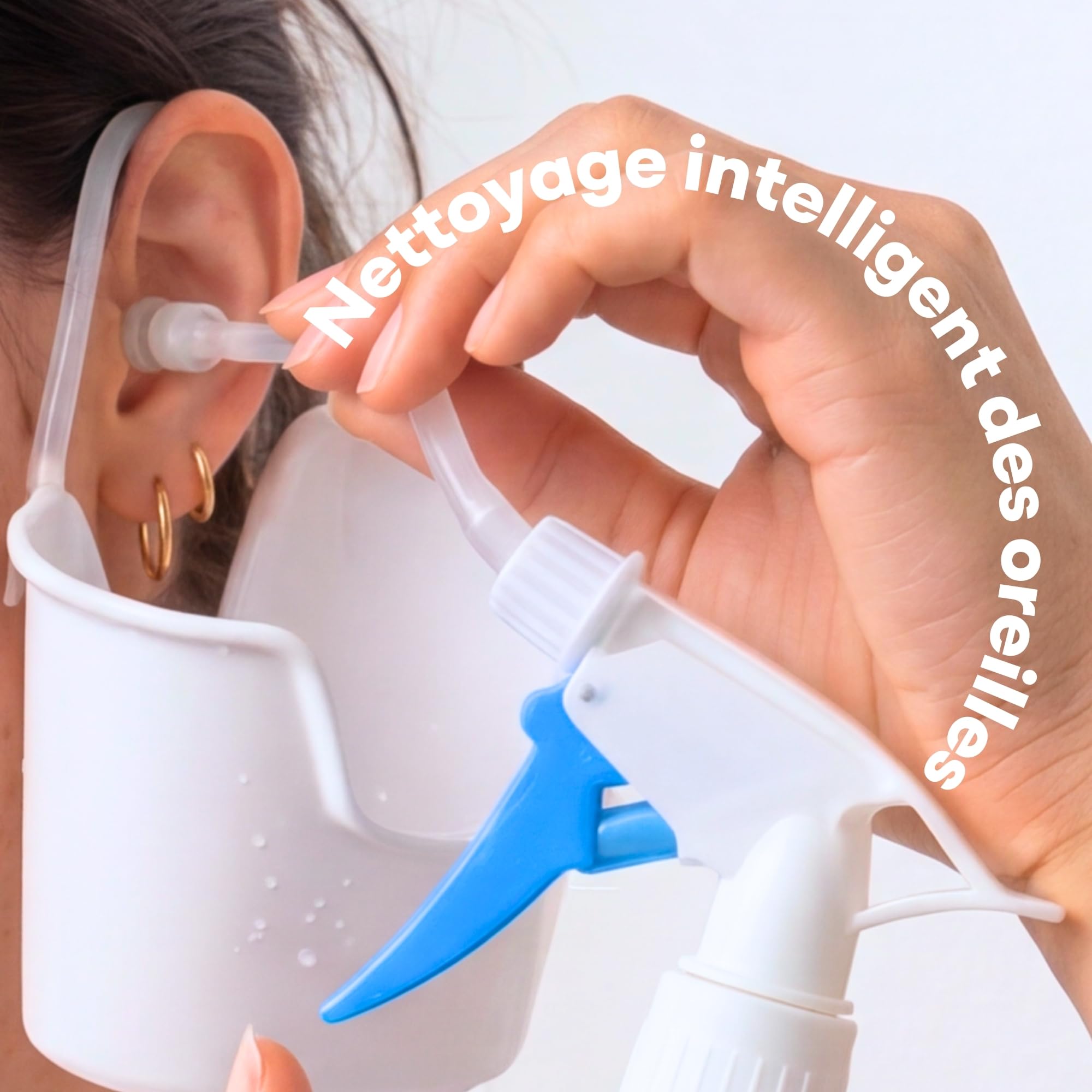Medi Grade Kit Nettoyeur Oreille 300ml - Kit Voyage - Vaporisateur à Pompe et Seringue pour un Nettoyage Oreille - Cérumen et Cire d’Oreille en Toute Sécurité