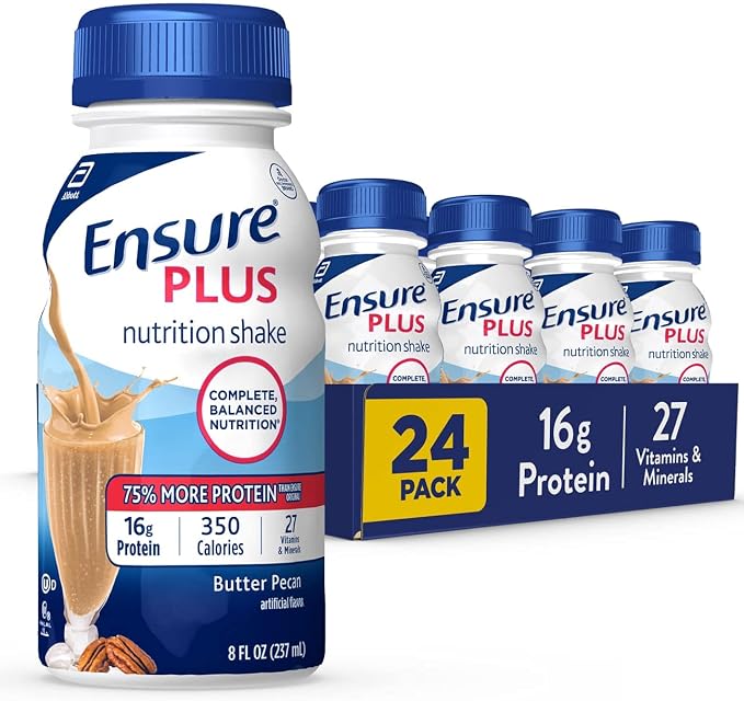 Ensure Plus Nutrition Shake con 16 g de proteína, sabor vainilla, botella 8 fl oz, pack 24 miniatura 2