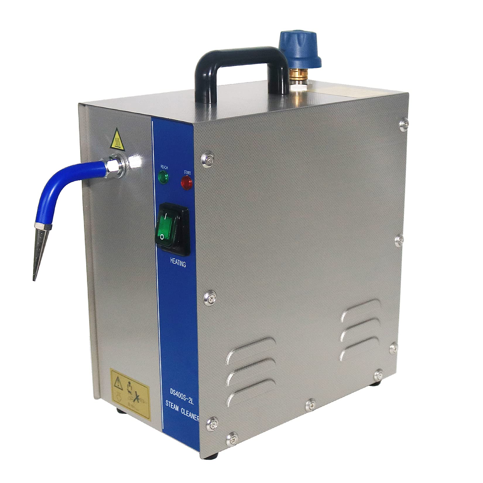 iDili AC 110V Stainless Steel Steam Cleaning Machine, Jewelry Cleaning Machine, Small Steam Engine for Jewelry Plating, Gold and Silver Jewelry Cleaning Machine, Goldsmith Tools (2L)