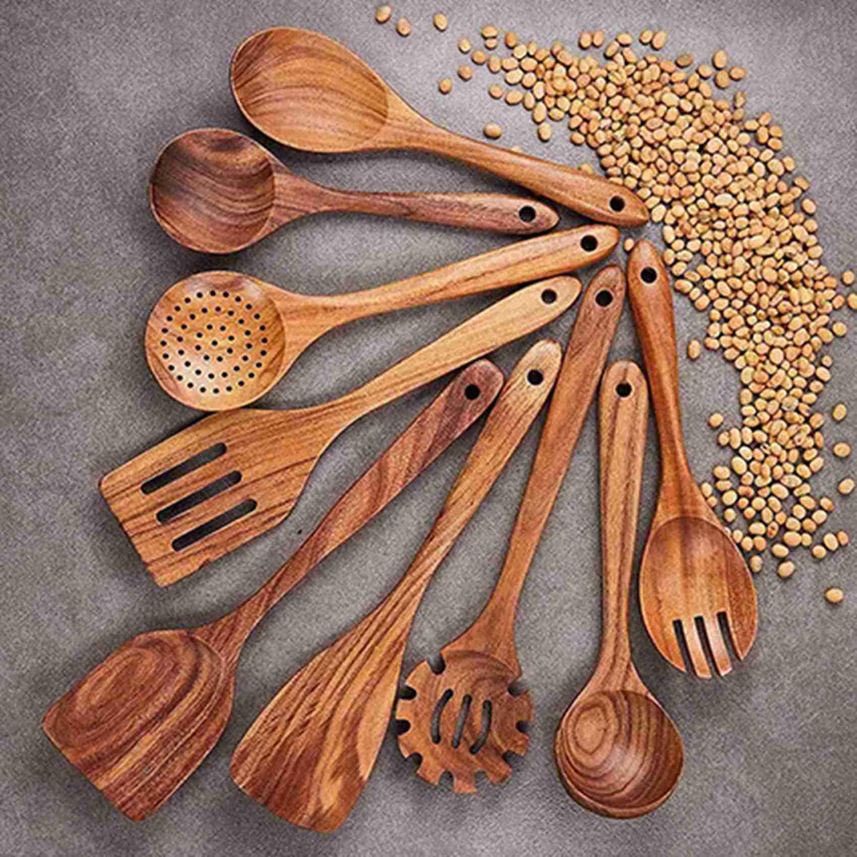 Küchen Utensilien Satz, 18 Stücke für Kochen, Kochutensilien, für Antihaft Pfanne