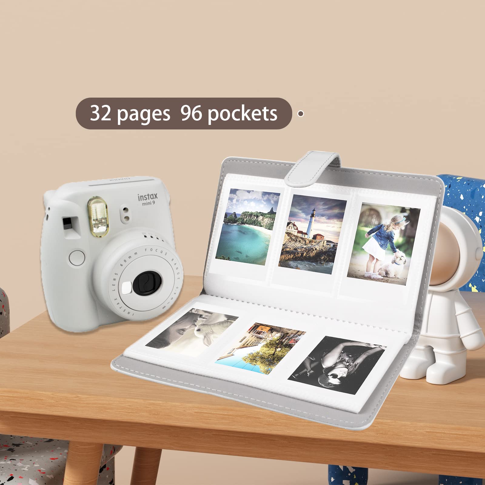 Album Fotografico Per Fujifilm Mini - 200 Tasche In Pelle PU Per Foto Istantanee