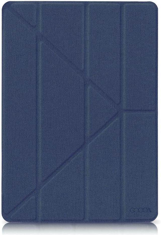 New iPad 9.7 inch Origami Case (2017 Model) - GOOOA Origami Smart Case with Hard Back Cover (with Auto Wake/Sleep),fit Apple New iPad 9.7-inch,Navy Blue