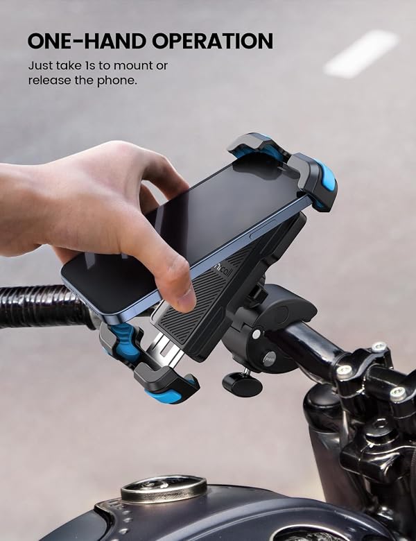 Lamicall Motorcycle Bike Phone Holder with Upgrade Quick Install Bar Clip by Lamicall - Used condition - Image 3