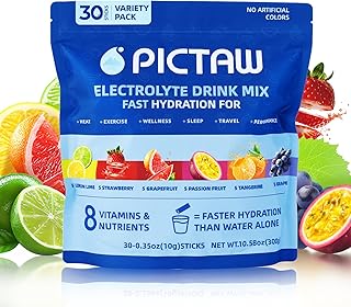 Electrolytes Powder Packets,30 Hydration Sticks, Electrolyte Drink Mix for Daily Hydration & Workout Support, Low Sugar, Vegan, Easy-Mix Powder for Travel, Gym & Active Lifestyle, 10.58oz (300g)
