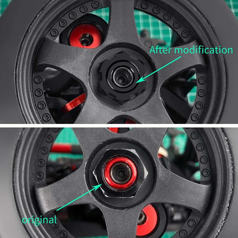 MOHERO 4Pcs RC Wheel Hex Hubs Adapter for 1/7th Felony 6S BLX/Infraction V2 6S BLX/Mojave 6S EXB RC Car Truck Upgrade Parts