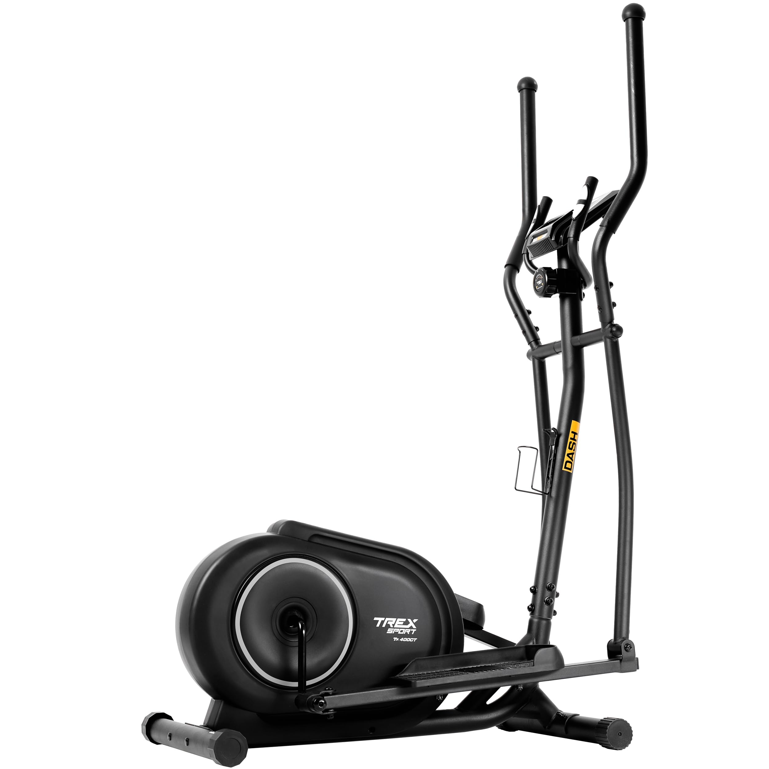 TREX SPORT Crosstrainer für zuhause TX-400CT Dash | Ellipsentrainer mit 10-stufigen Widerstand, Pulssensoren, Display, Tablet-Halterung | leise, bis 120kg
