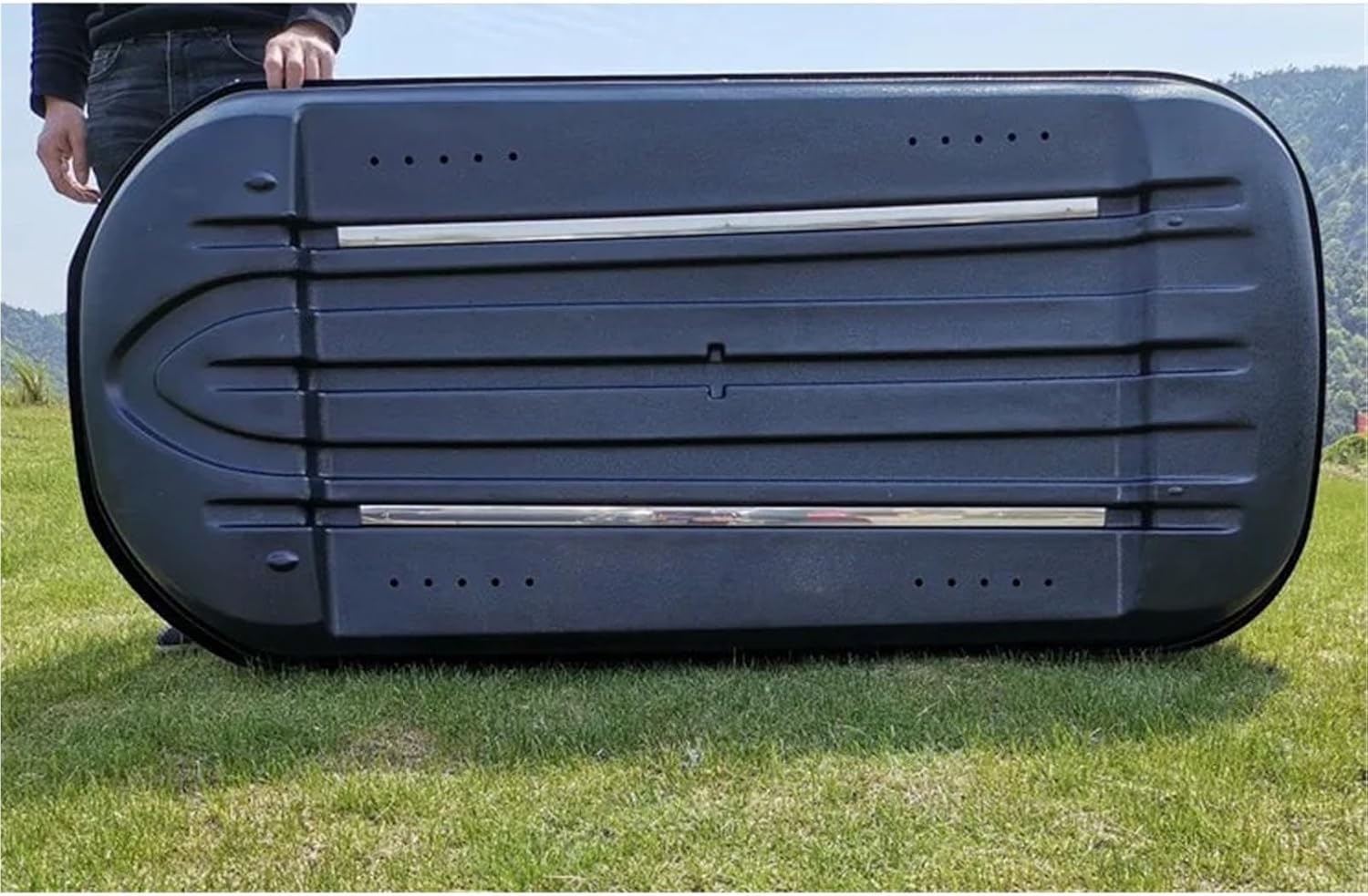 Universal 520L Roof Box ABS Car SUV Top Mount Cargo Carrier(Gray)