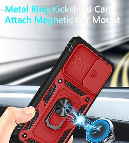 Miniatura 3 de Funda para iPhone 11, para iPhone 11 con 3 protectores de pantalla de vidrio templado, soporte de anillo integrado + cubierta de cámara, carcasa