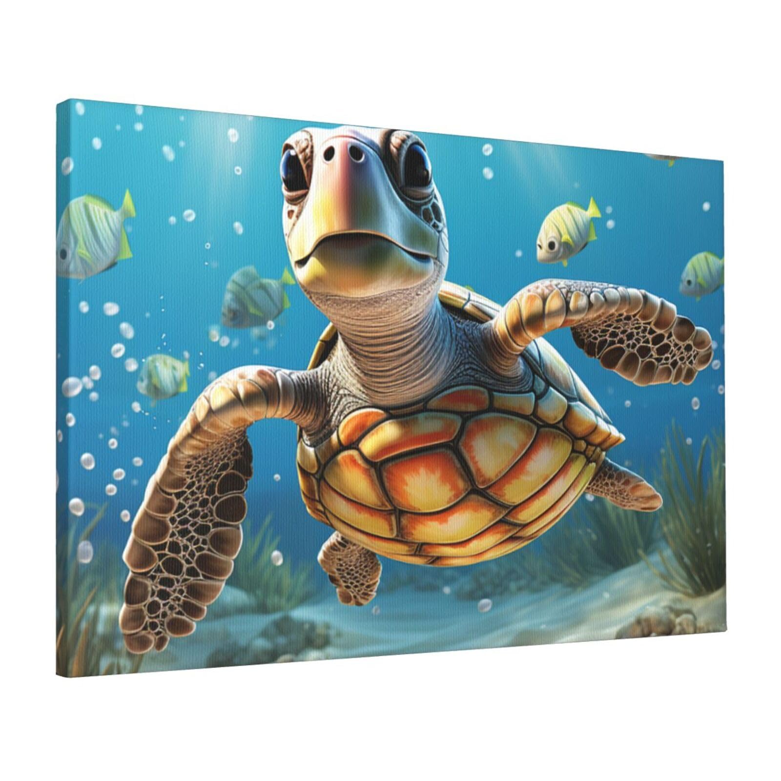 Impression sur toile de dessin animé tortue de mer HD 40x61 - 8