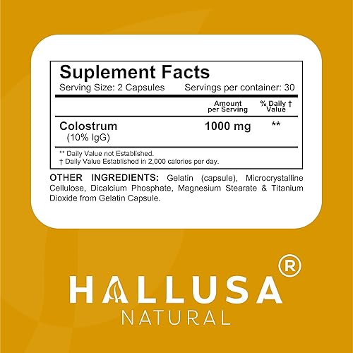 Miniatura 3 de Calostro - Calostro, apoya un sistema inmune saludable, rendimiento atlético, alto nivel de inmunoglobulinas - 60 cápsulas - Suministro para 30 días