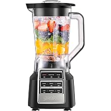 Ganiza Smoothie Blender Max 1800W, Professional Blenders for Kitchen | 64 oz Large Capacity Pitcher, 3 Manual Speeds Maker for Smoothies, Shakes, Frozen Drinks, Sauces, Salsa, Full-Size Countertop