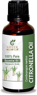 Citronella Oil -(Cymbopogon Nardus)- Essential Oil 100% Pure Natural Undiluted Uncut Therapeutic Grade Oil 0.33 FL.OZ