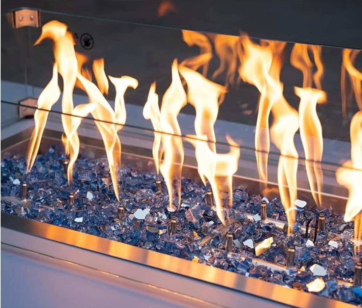Pacific Blue Reflective 1/2" Fire Glass 10lbs