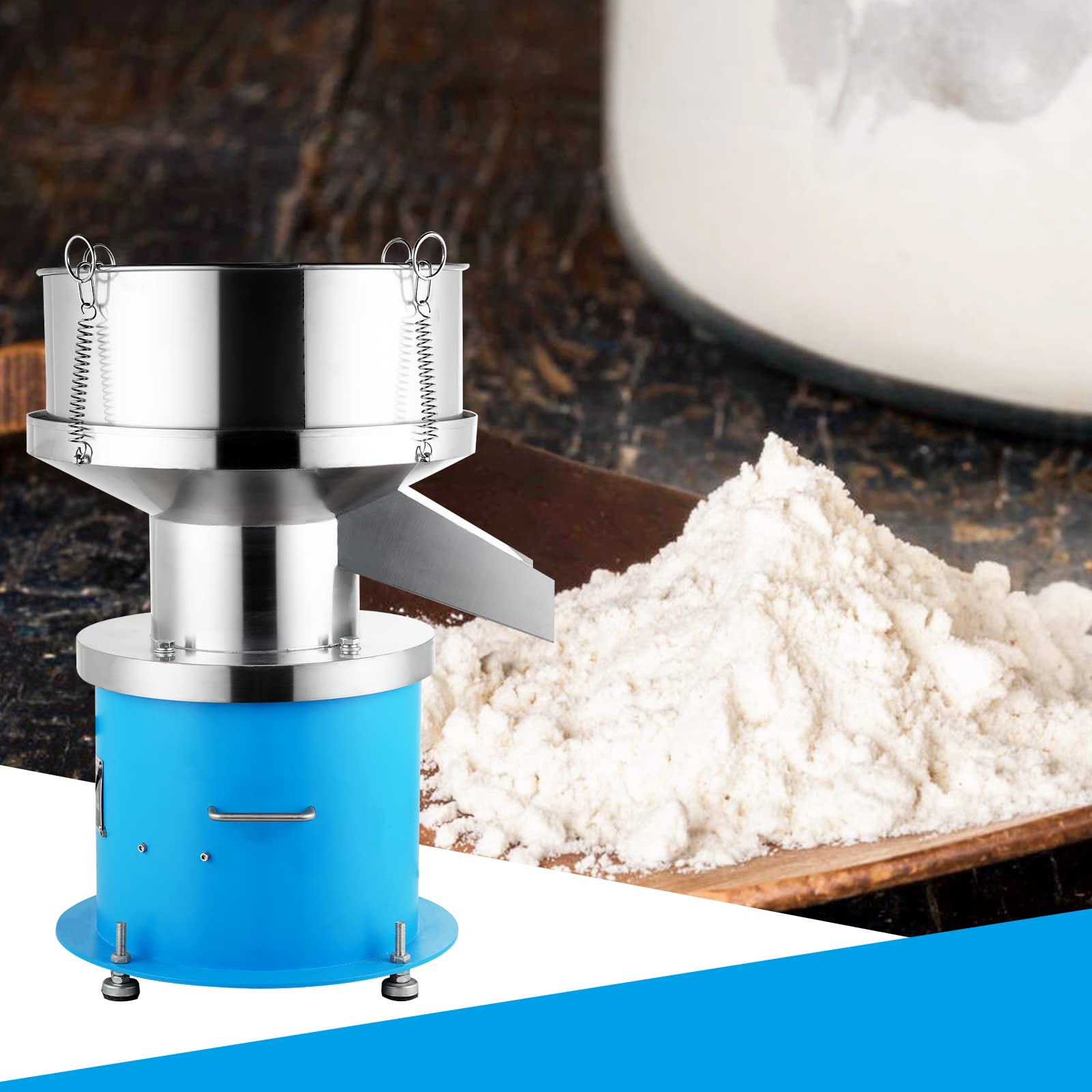 YUCHENGTECH Automatic P-o-w-d-e-r Sifter Automatic Sifter Shaker Machine 750W Electric Flour Sifter Automatic Sieve Shaker Vibrating Sieve Machine ?16.54in 2-500mesh Optional (110V)