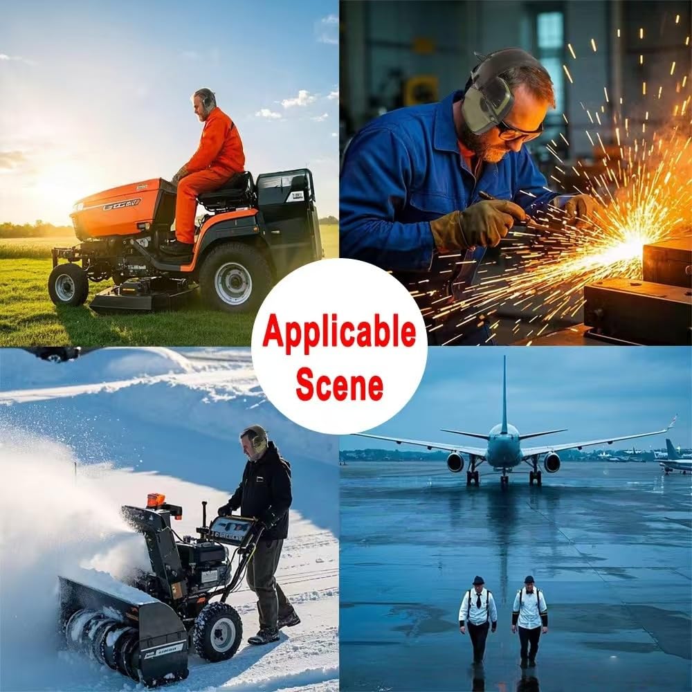 Deinster Kapsel gehörschutz Pro - Elektronischer Aktiver Gehörschutz, Klappbarer Lärmschutz-Kopfhörer für Bau, Arbeit, Industrie und Jagd, Lärmdämpfende Ohrenschützer mit Dynamischer Regelung.