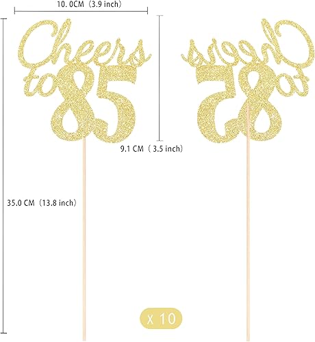 Miniatura 43 de Gexolenu Cheers to 40, paquete de 10 centros de mesa de cumpleaños de 40 cumpleaños con purpurina de color oro rosa de doble cara para mesas