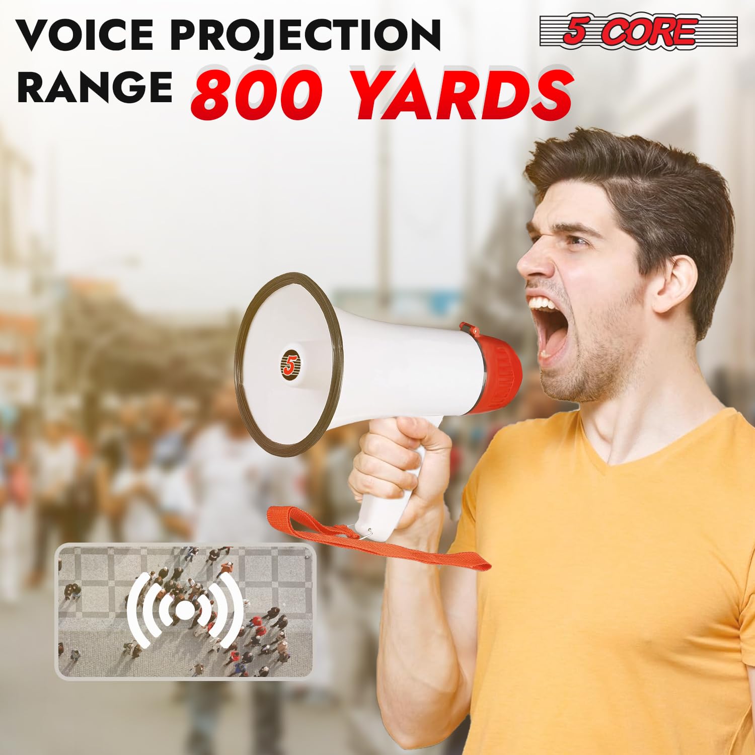 Altoparlante 5Core Megafono Bullhorn 30W Bull Horn Cheer - Foto 6