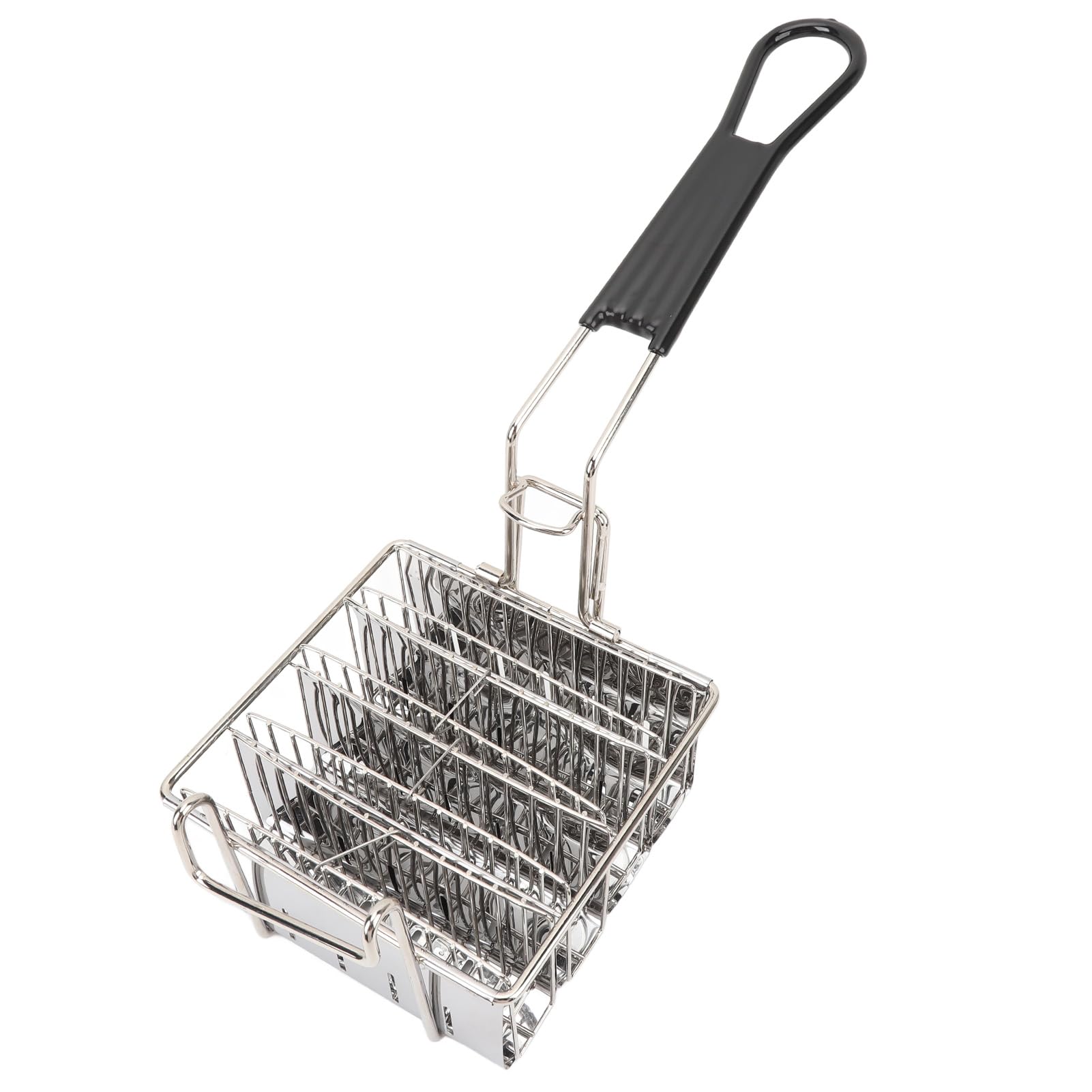 Cesta para freir tacos, cesta de acero inoxidable para tacos con capacidad para 4 tortillas, cesta para freir tacos con asa, utensilio de cocina para burritos y tortillas