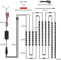 Vista 7 de 10 piezas de kit de luces LED de bajo de motocicleta, tiras de luces LED RGB, kit de luces LED de bajo de motocicleta con control de APP para Harley