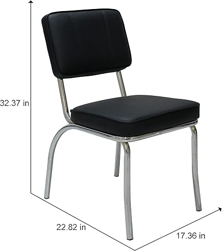 Miniatura 6 de Porthos Home Sillas de comedor de metal y poliuretano Estilo moderno y contemporáneo en (juego de 2) Negro Talla única