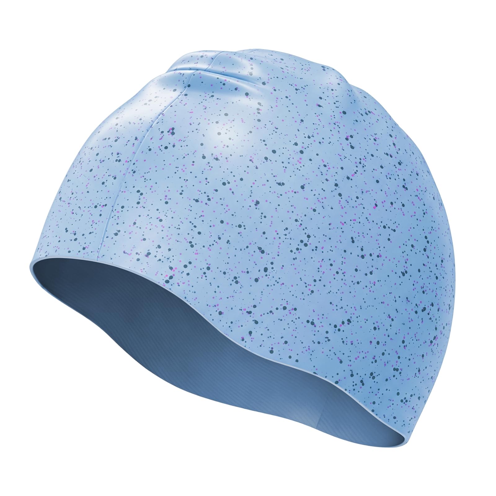 DLseego Swimming Cap for Women and Men,Durable Silicone Swimming Caps Extra Large Swim Hat for Long & Short Hair,Blue