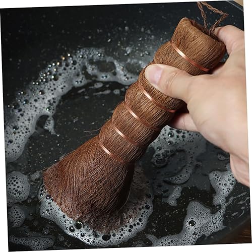 Miniatura 8 de Healeved Cepillo para bandeja de té de pelo marrón, mini cepillo para platos, batidor de té, matcha, batidor, olla, fregador, cepillo para lavar