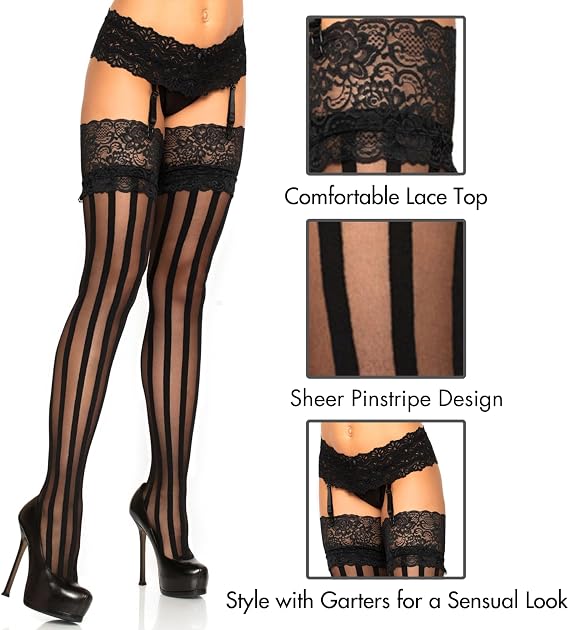 Leg Avenue Women's Hosiery Lace Thigh Highs