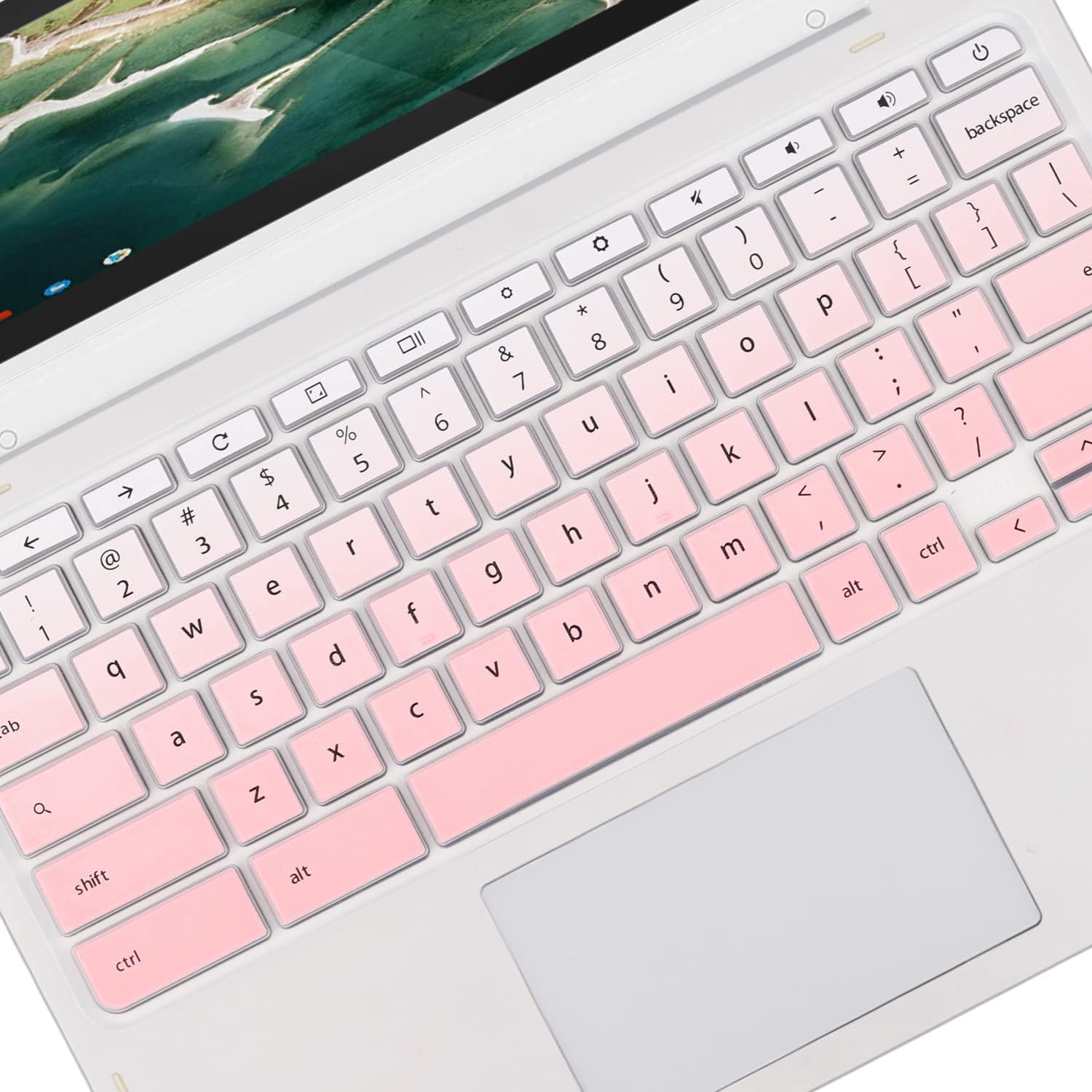 Lenovo Chromebook Keyboard Cover Skin - Flex 3 11.6", "Gradual Pink image 4