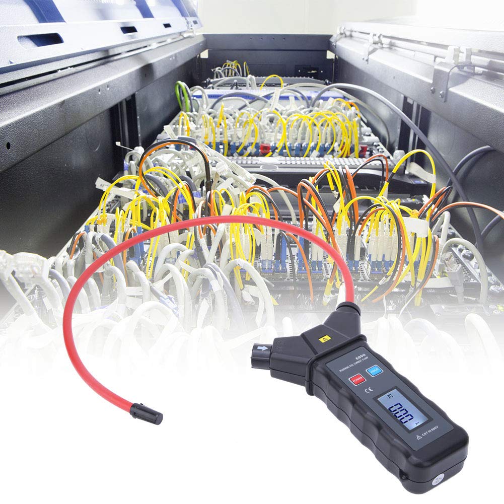 Coil Clamp Meter, Multi-Functional Flexible Coil Clamp Meter AC Leakage Current Clamp Meter,with LCD, with Backlight Function
