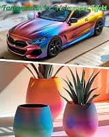 X ARTY HUB 42 Színű Airbrush Festék Készlet Thinnerrel, Irizáló és Neon Színek 7
